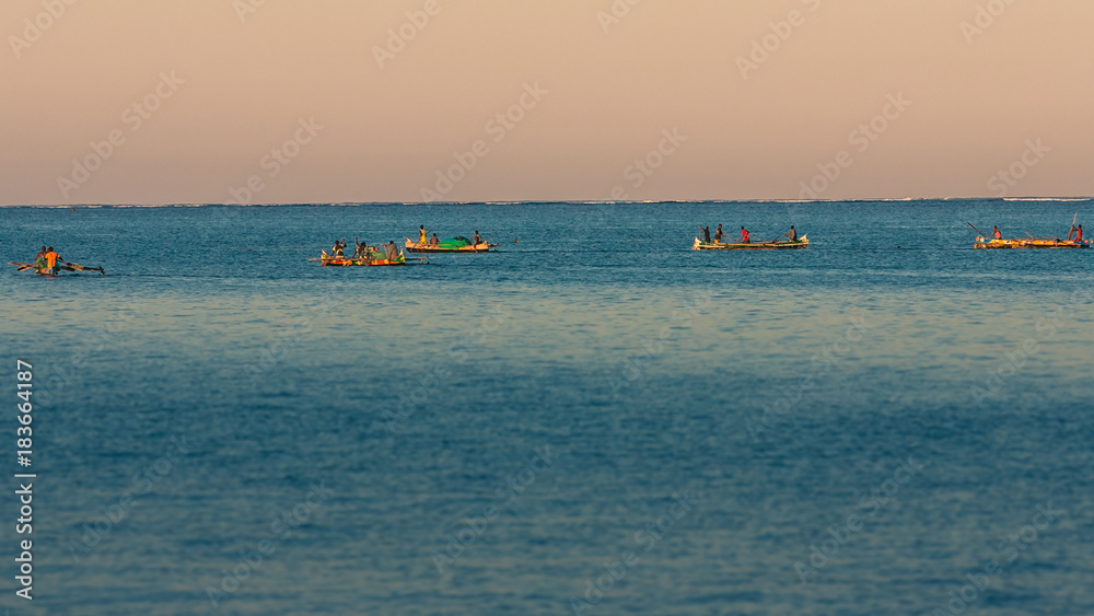 Fishing boats in the lagoon
