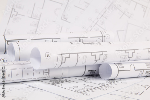 Architectural plan. Engineering house drawings and blueprints.