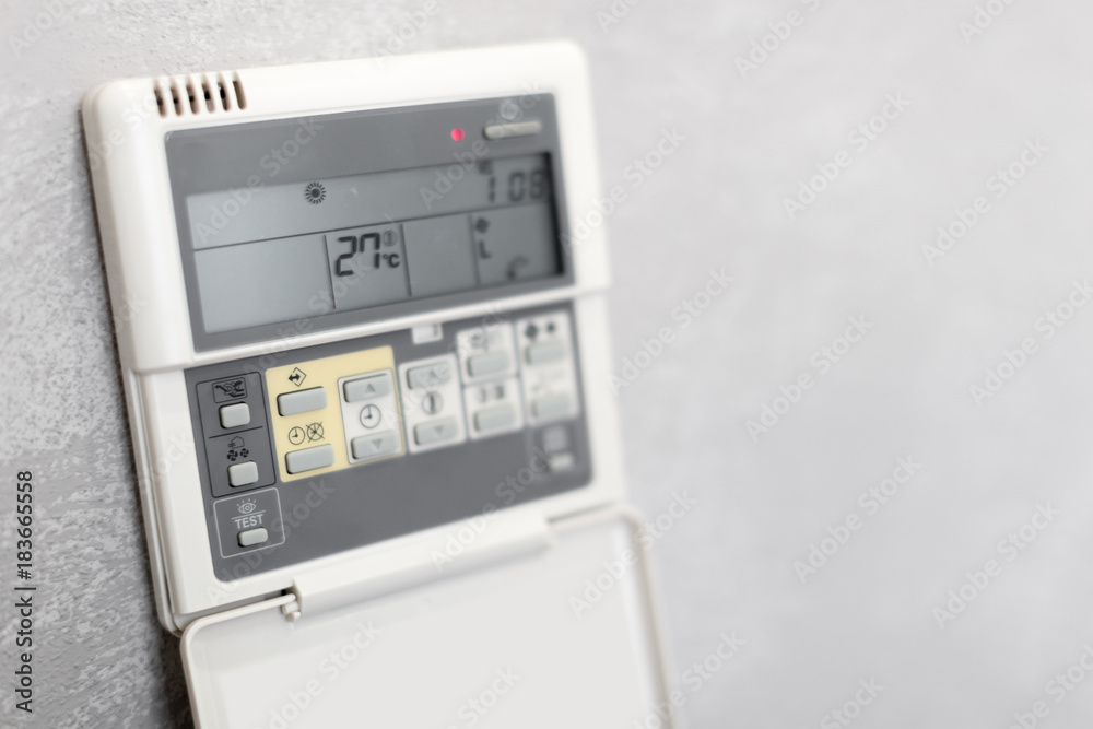 Air Conditioner Remote Control in a hotel room Air Conditioner Remote Control in a hotel room