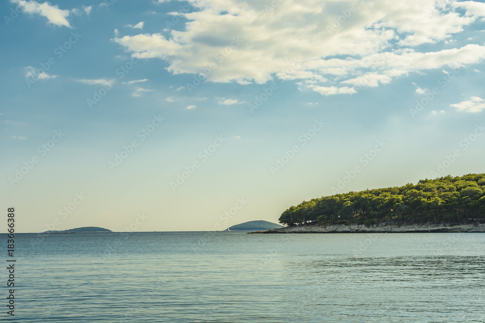 Panoramic seascape of isles