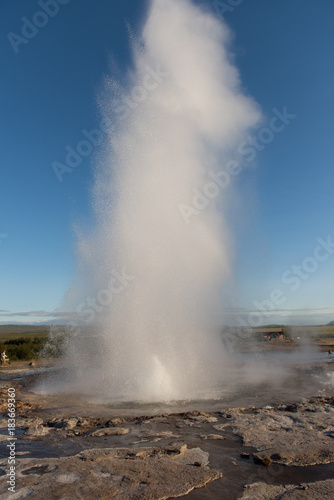 Summer in Iceland. Magnificent geyser Strokkur