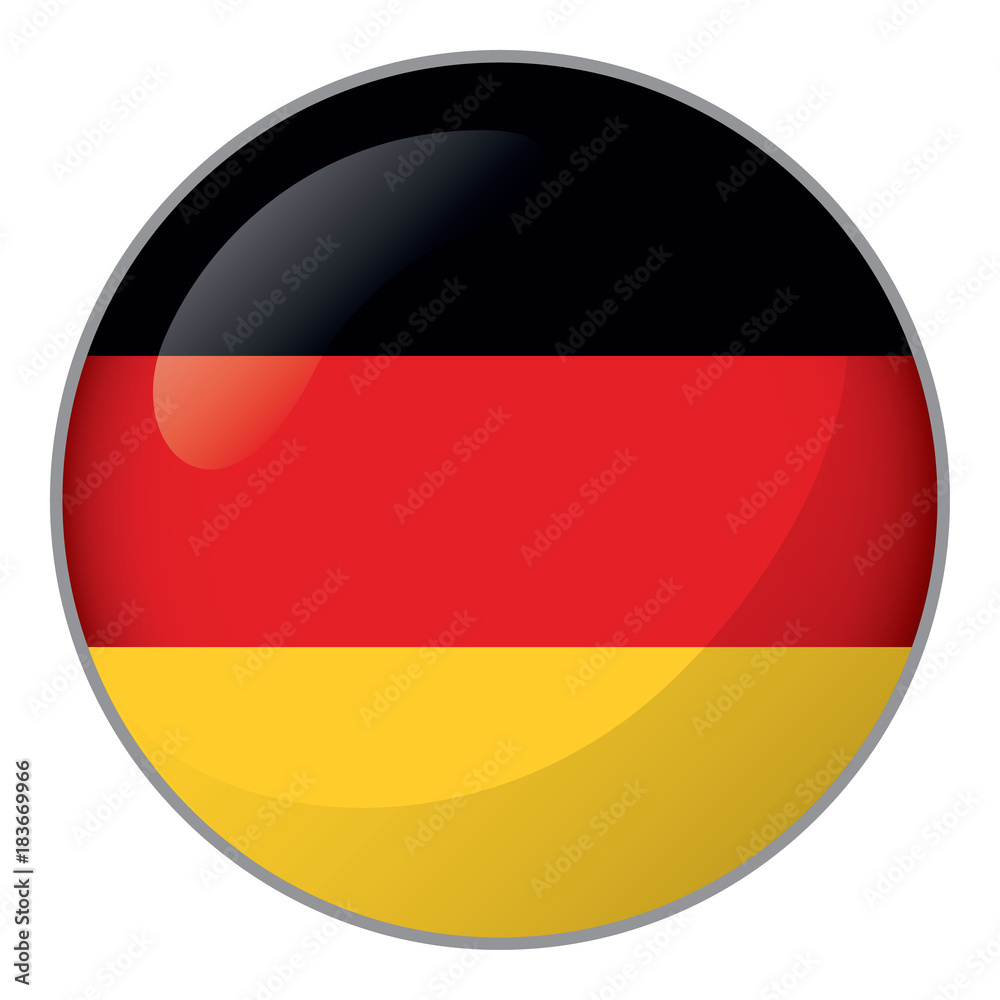 Naklejka premium Icon representing button flag of Germany. Ideal for catalogs of institutional materials and geography