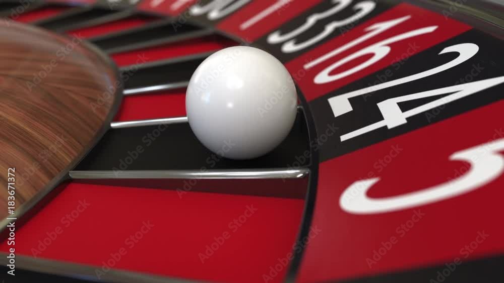 Casino roulette wheel ball hits 24 twenty-four black Casino roulette wheel ball hits 24 twenty-four black