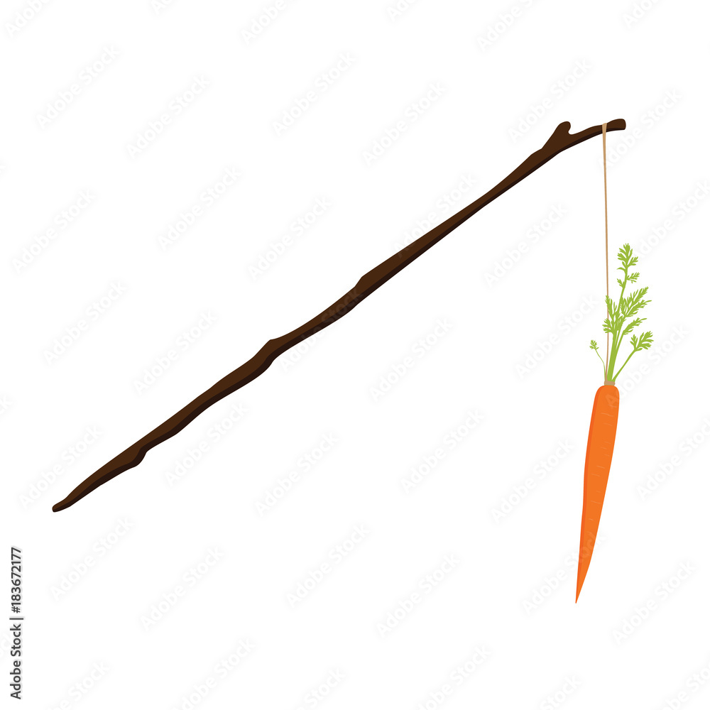 Obraz premium Carrot motivation concept