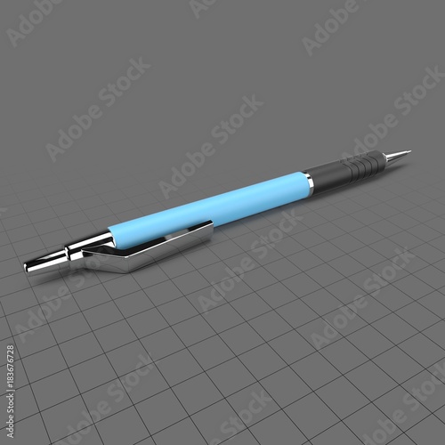 Blue and black ballpoint pen Stock 3D asset | Adobe Stock