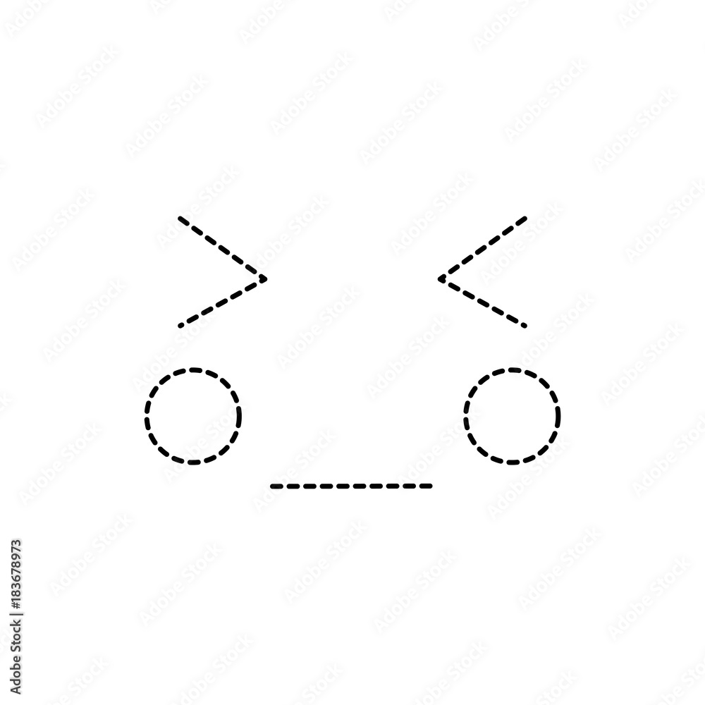 eyes closed shut face emoji icon image vector illustration design black