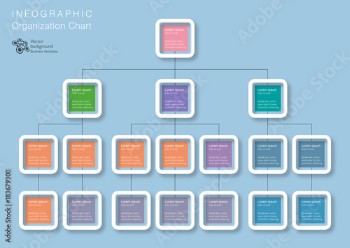 Infographics Vector Background #Organization Chart 