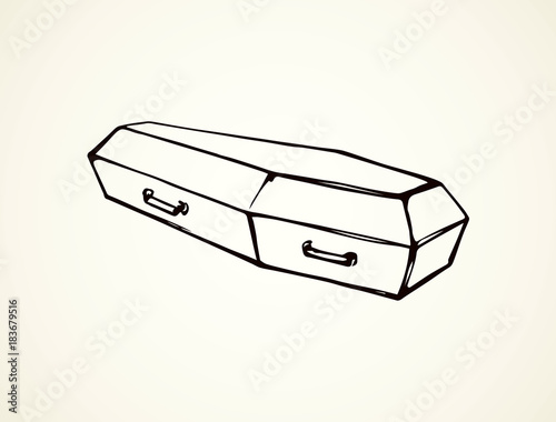 Coffin. Vector drawing