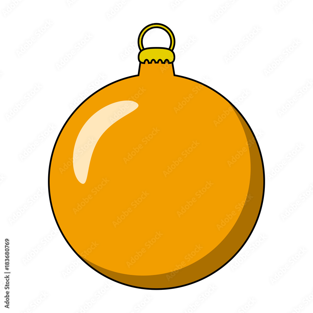 Simple Bauble for christmas tree isolated on white background