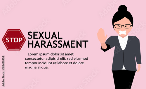 Sexual harassment poster with girl