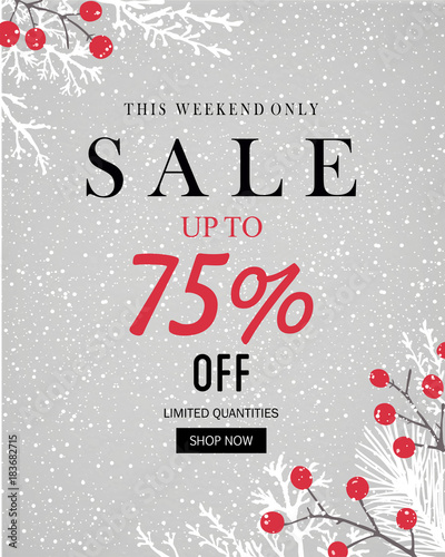 Christmas sale. Vector banner