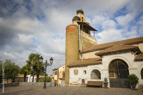 Santiago parish church in Villar de Mazarife, province of Leon Spain photo