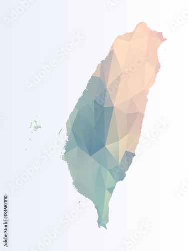 Polygonal map of Taiwan