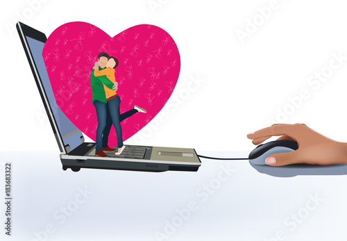 comunicazione computer coppia amore