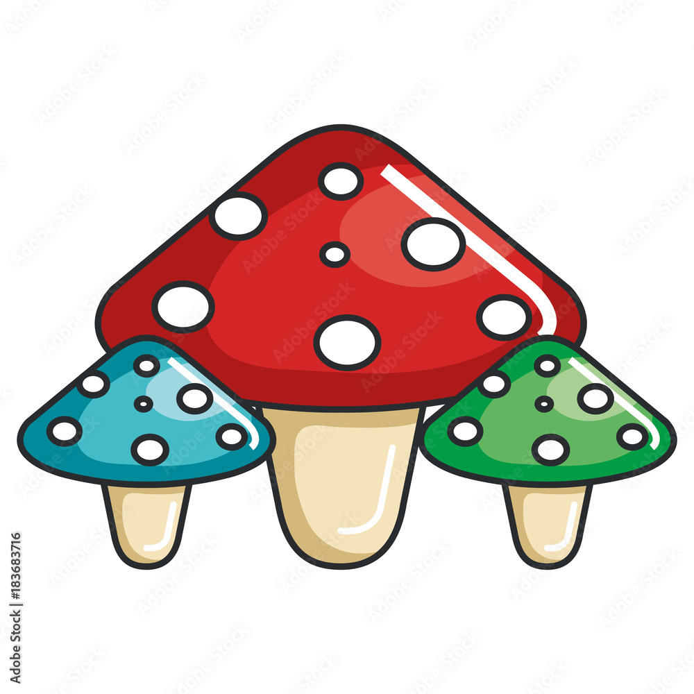 cute fungus isolated icon vector illustration design cute fungus isolated icon vector illustration design