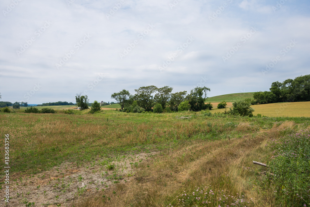 Rural Country York County Pennsylvania Farmland, on a Summer Day