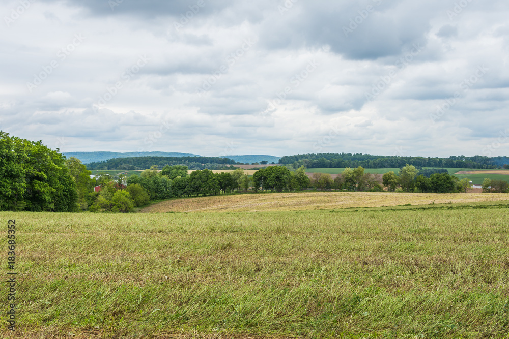 Rural Landscape of Hartford County Farmland in Northern Maryland