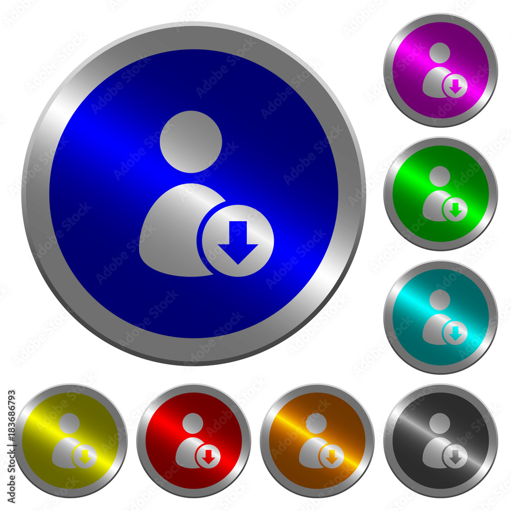Move down user luminous coin-like round color buttons Move down user luminous coin-like round color buttons
