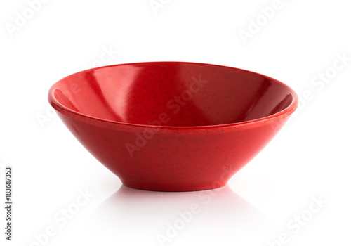 red bowl isolated on white