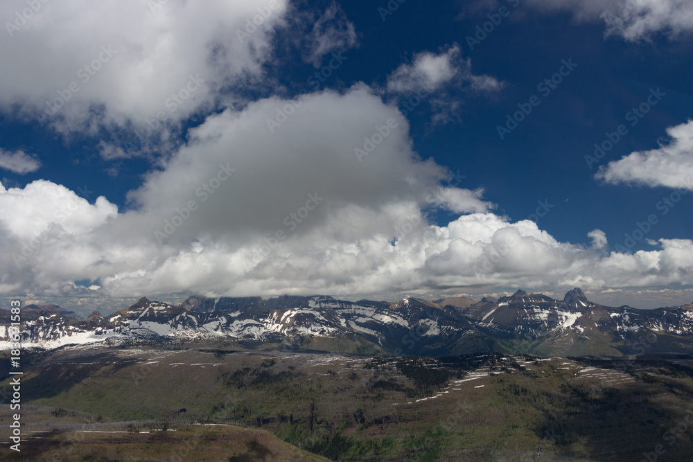 Aerial View of Glacier National Park