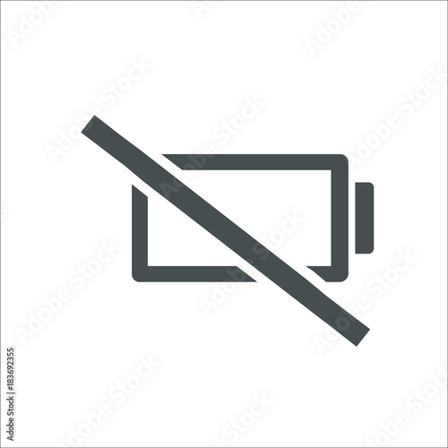 Low battery icon. Vector Illustration