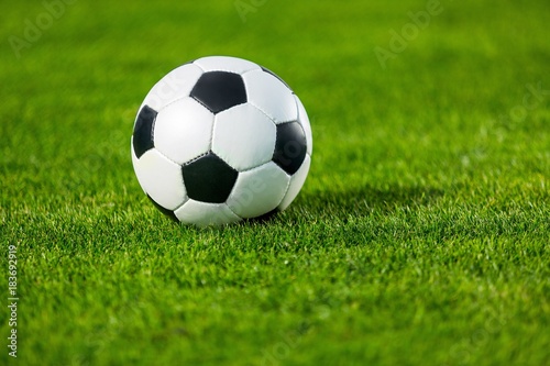 Soccer Ball on Grass © BillionPhotos.com