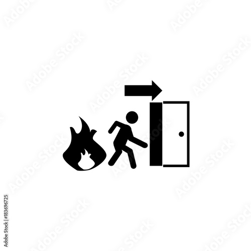 fire exit icon. Fireman element icon. Premium quality graphic design. Signs, outline symbols collection icon for websites, web design, mobile app, info graphics photo