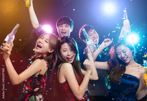 young group Enjoying party and having fun
