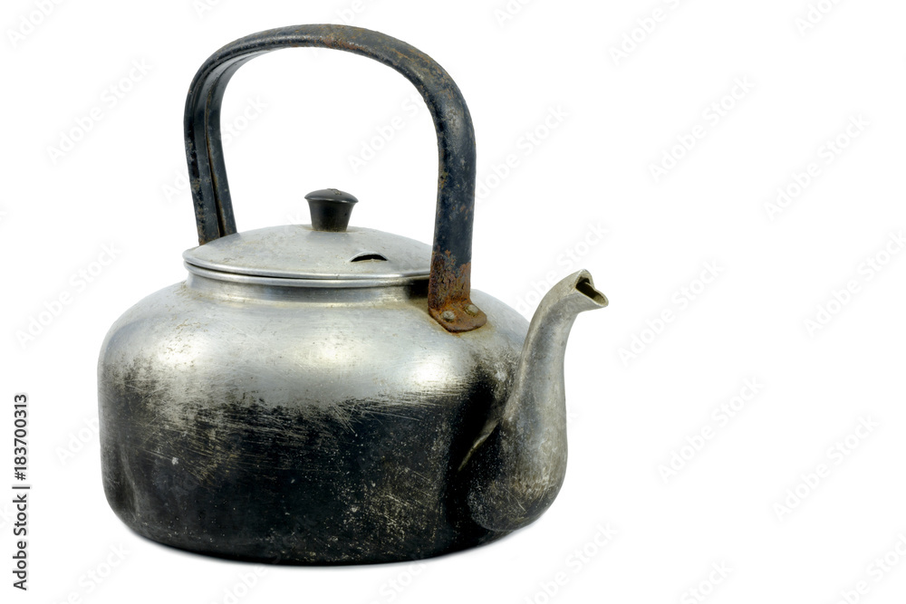 Antique Kettle isolated on white background. with clipping path Antique Kettle isolated on white background. with clipping path