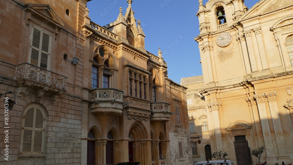 Fototapeta premium old town narrow street Malta