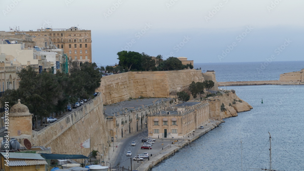 Fototapeta premium Malta Valetta port, streets 