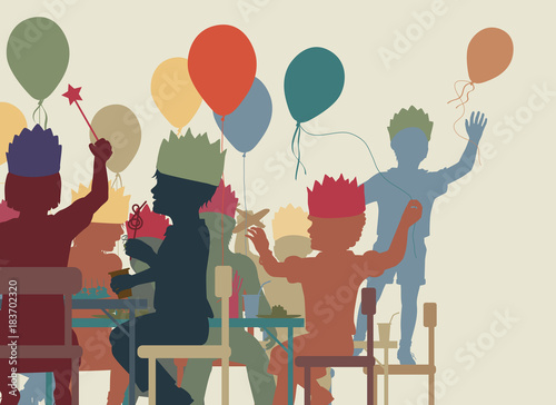 Kids party illustration