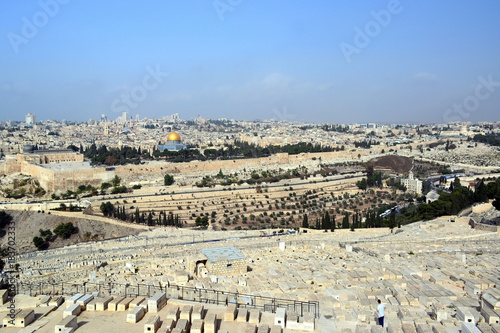 City view of Jerusalem from the mount of Olives