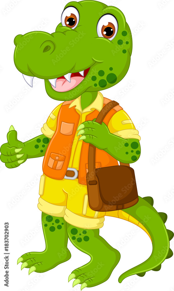 cute crocodile cartoon standing with smile and thumb up Stock Vector | Adobe Stock cute crocodile cartoon standing with smile and thumb up Stock Vector | Adobe Stock