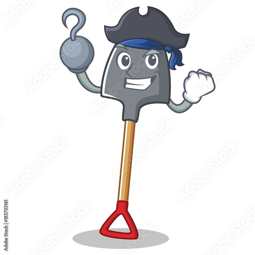 Pirate shovel character cartoon style