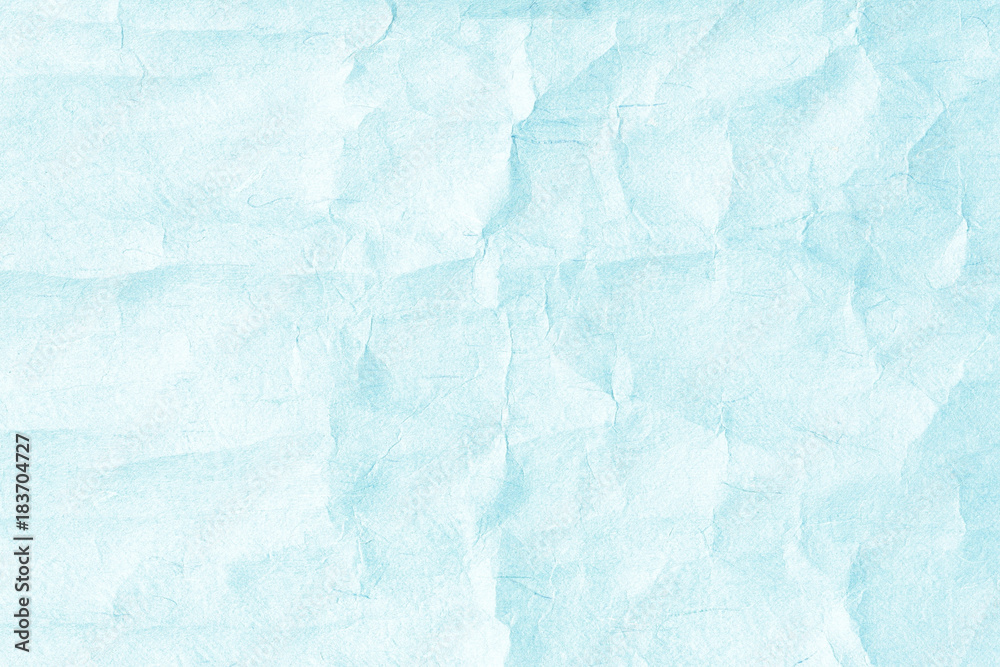 Crumpled Light blue paper texture