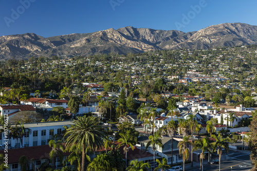The Santa Ynez Mountains and Santa Barbara, California photo