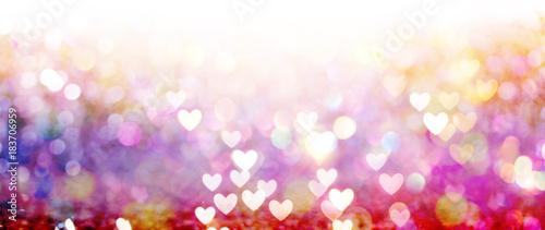 Beautiful shiny hearts and ...