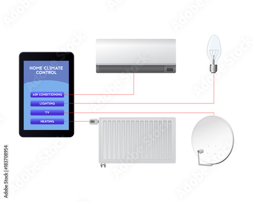 Control your smart home. Air conditioning, lighting, television, heating.