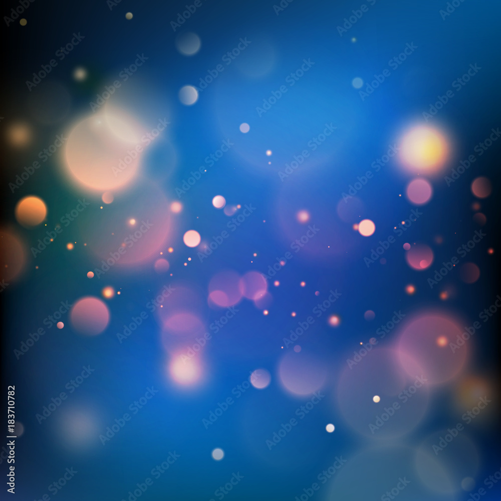 Blue bokeh abstract background. EPS 10 vector