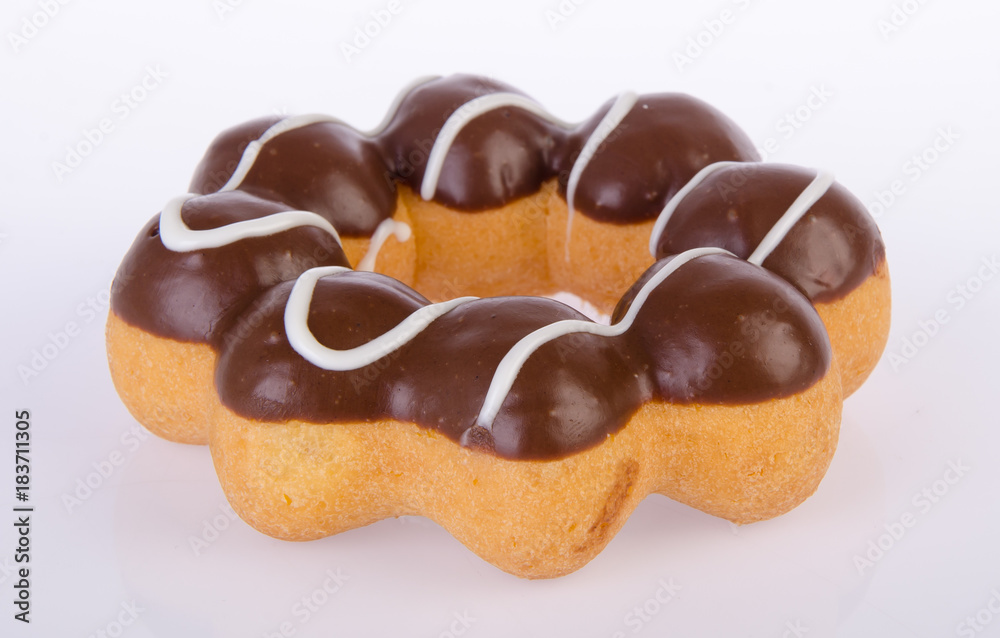 chocolate donuts on a background chocolate donuts on a background