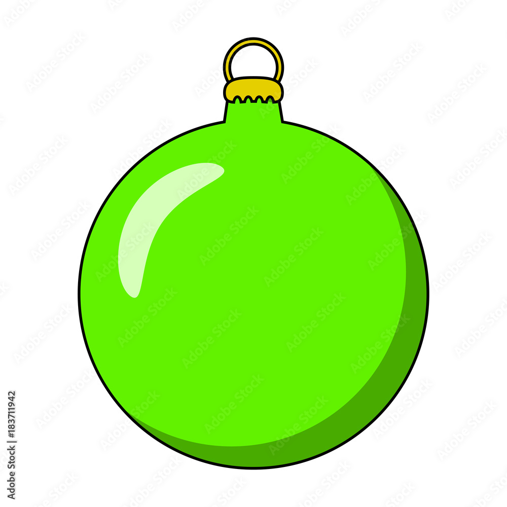 Simple Bauble for christmas tree isolated on white background Simple Bauble for christmas tree isolated on white background