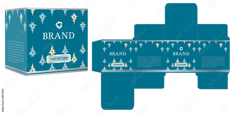 Packaging design, luxury box design template and mockup box ...