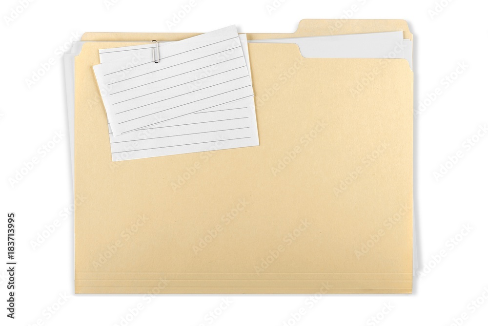 File Folder with Documents and Note File Folder with Documents and Note