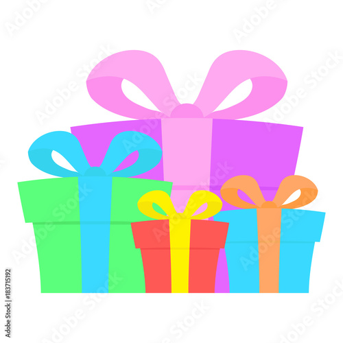 Christmas gifts on a white background