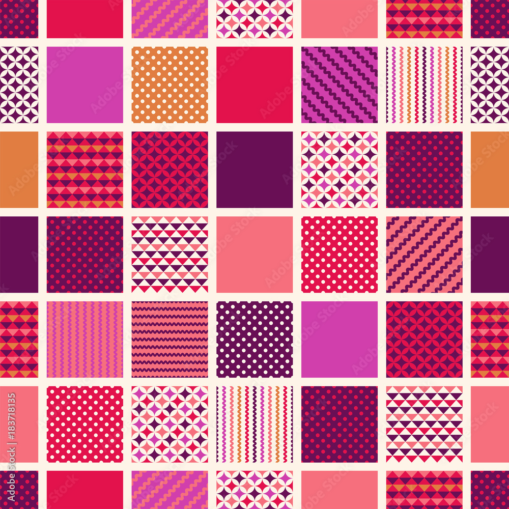 seamless square with geometric texture pattern