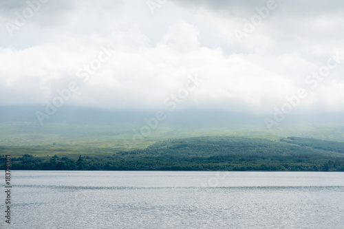 Scenic Landscape View of Mountain and lake, in Scottish Highland.