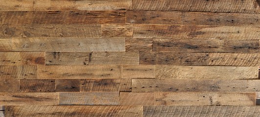 Gordijnen Hout Gerecycled houten wandpaneel textuur  © Robert