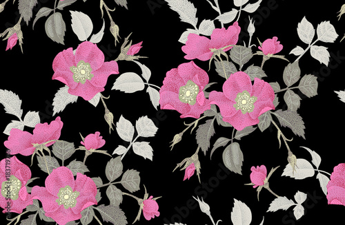 Fototapeta Naklejka Na Ścianę i Meble -  Floral seamless pattern.