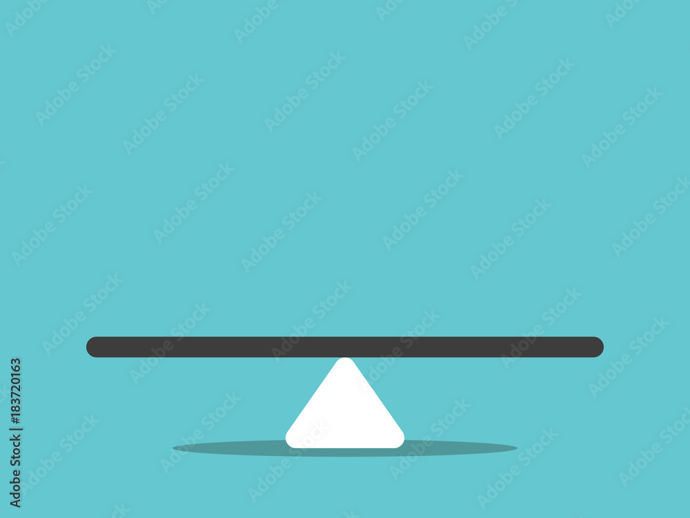 Фотография Abstract empty seesaw scale